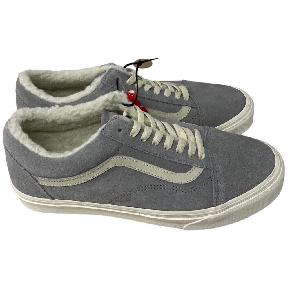 Vans Old Skool Women's Size 10.5 Cozy Hug Drizzle Gray Marshmallow Shoes Men's 9